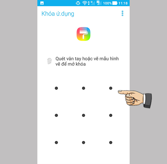Nhập bảo mật mới vào được app